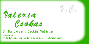 valeria csokas business card